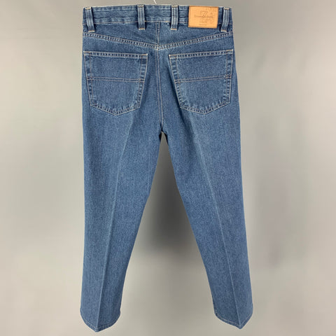 ERMENEGILDO ZEGNA Size 30 Blue Cotton Jeans