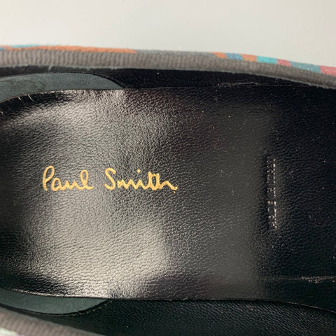 PAUL SMITH Size 7.5 Multi-Color Print Velvet Slip On Loafers