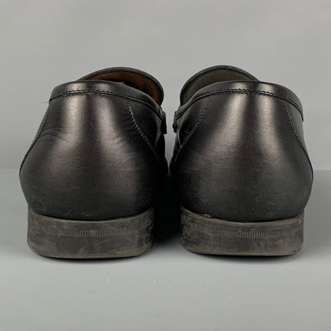 SALVATORE FERRAGAMO Size 12 Black Leather Horsebit Loafers