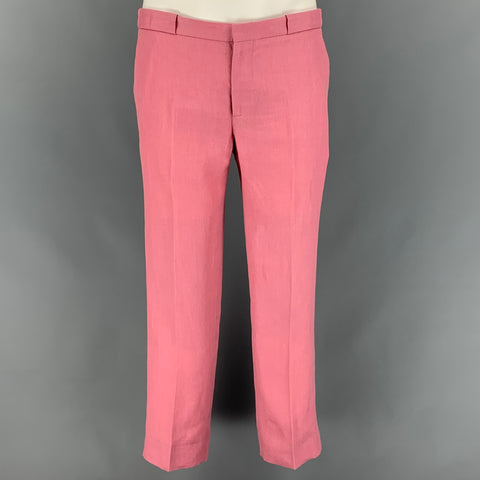 ETRO Size 38 Pink Linen Shawl Collar Suit