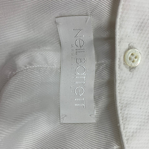 NEIL BARRETT Size XL White Cotton / Linen Buttoned Vest