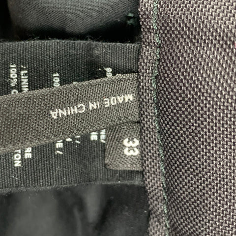 HELMUT LANG Size 33 Black Cotton Pleated Shorts