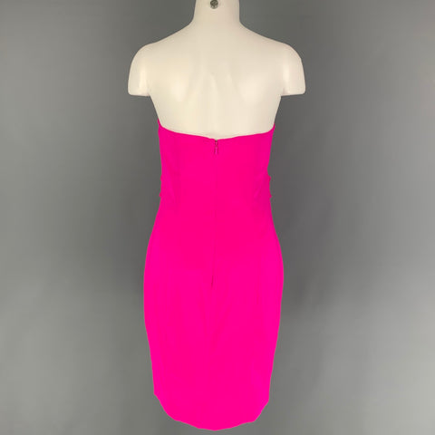 JAY GODFREY Vestido sin tirantes de lycra de seda rosa talla 10
