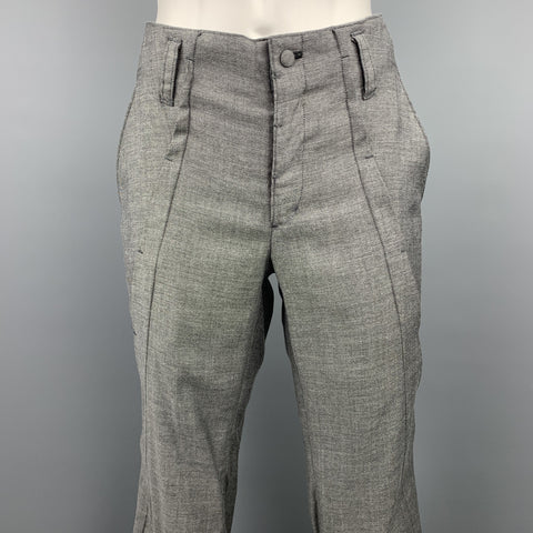KOHSHIN SATOH Size 30 Grey Heather Polyester Blend Casual Pants