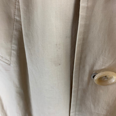 BURBERRY LONDON Size M Khaki Solid Cotton Polyester Trenchcoat
