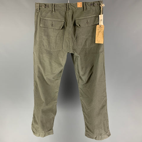 RRL by RALPH LAUREN Size 36 Olive Cotton Utility Casual Pants