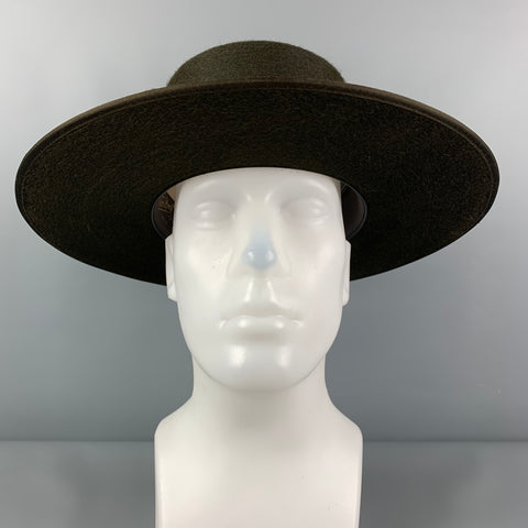 GOORIN BROTHERS Size 7 Olive Solid Felt Alessia Hats