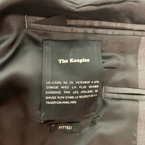 THE KOOPLES Size 38 Charcoal Wool Peak Lapel Sport Coat