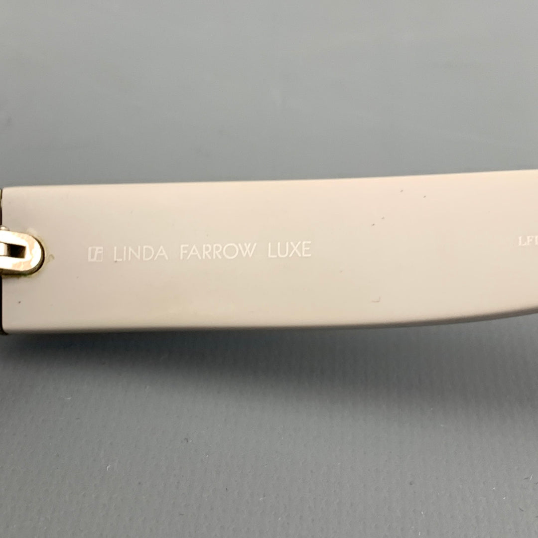 LINDA FARROW Luxe Light Gray Acetate Frames