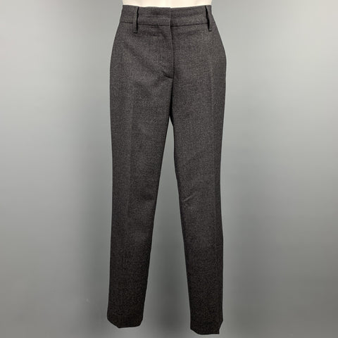 PRADA Size 2 Charcoal Virgin Wool Dress Pants
