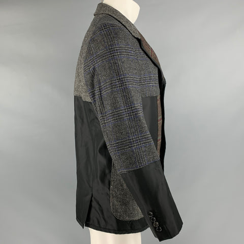 COMME des GARCONS HOMME PLUS Size S Grey Black Brown Sport Coat
