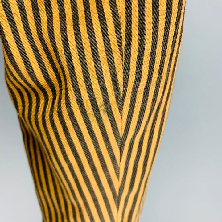 MARC by MARC JACOBS Size 6 Yellow Brown Cotton Stripe Blazer