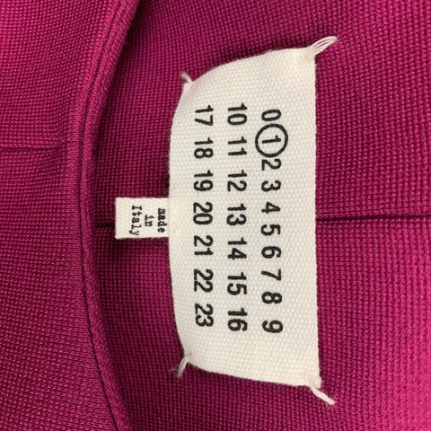 MAISON MARTIN MARGIELA Vestido de cóctel ajustado en mezcla de viscosa frambuesa talla 4
