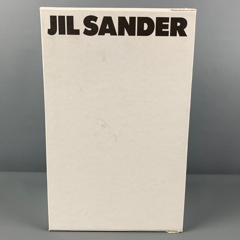 JIL SANDER Size 10 Black Leather Slip On Sandals