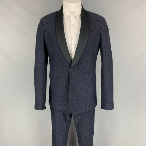 Nº21 Taille 38 Costume de Smoking Col Châle en Coton / Polyamide Dentelle Marine