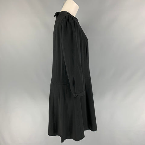 MARC JACOBS RUNWAY Size 6 Black Acetate / Viscose A-Line Dress