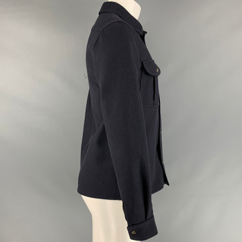 Veste à deux poches en laine marine taille M APC