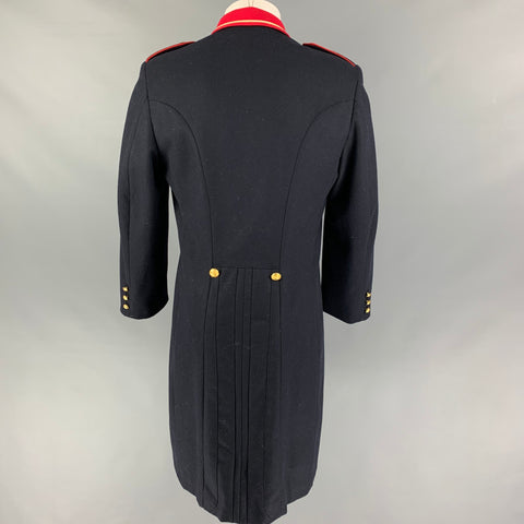 D&G by DOLCE & GABBANA Size 40 Navy Red Gold Military Coat