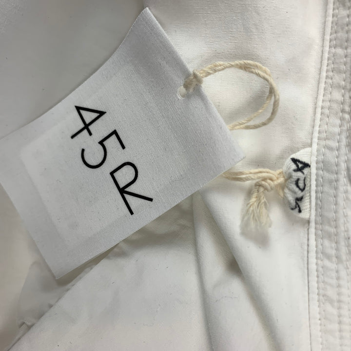 45rpm Size XL White Cotton Button Down Long Sleeve Shirt