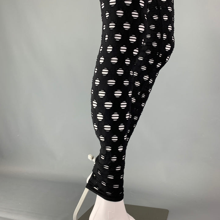MAISIE WILEN Size XS Black Nylon & Spandex Cut Out Turtleneck Pants Set