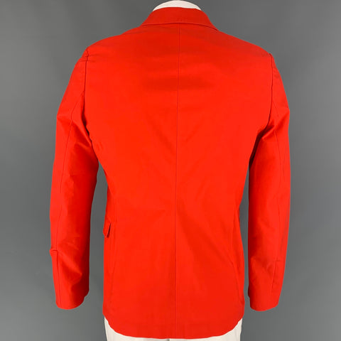 ACNE STUDIOS Size 44 Orange Cotton Notch Lapel Sport Coat
