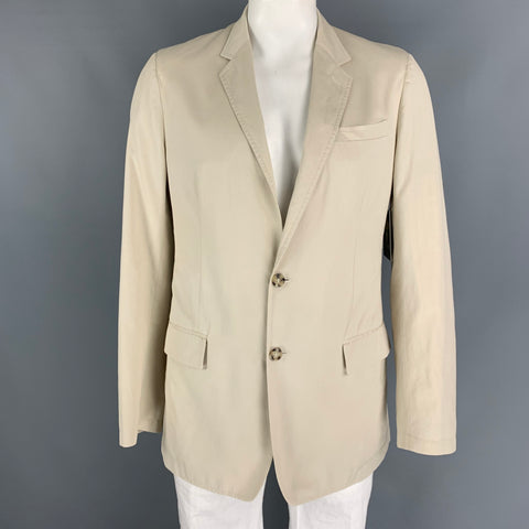 MIU MIU Size 42 Beige Cotton Single Button Sport Coat