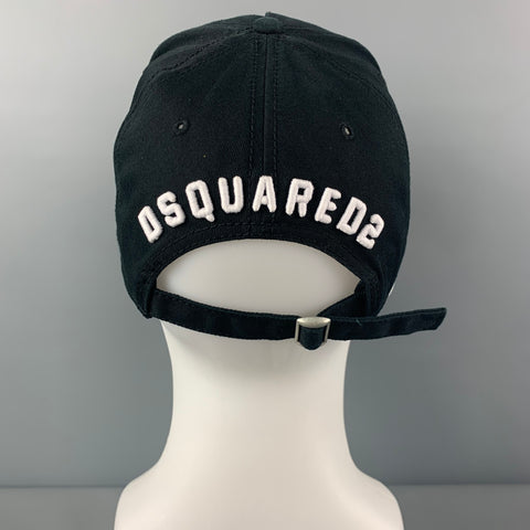 DSQUARED2 Black Embroidered Icon Canvas Hat