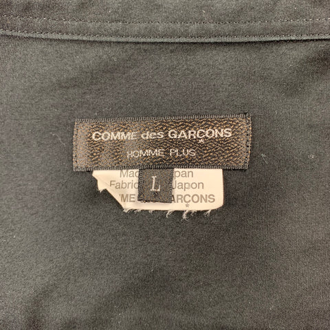 COMME des GARCONS HOMME PLUS Size L Black Cotton Sleeve Shirt