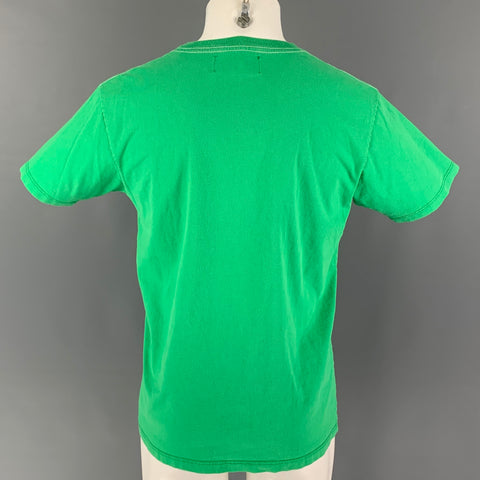 BIANCA CHANDON Size M Green Cotton Patch Pocket T-shirt