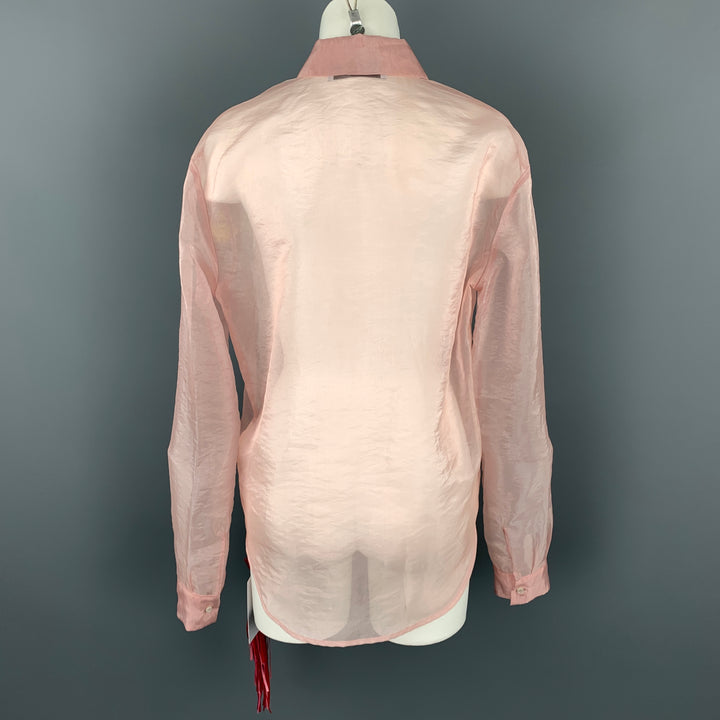 Blusa con botones de poliamida transparente rosa talla 6 de MSGM