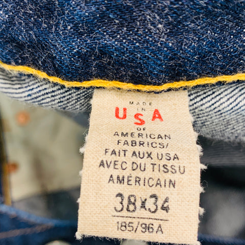 RRL by RALPH LAUREN Size 38 Indigo Contrast Stitch Selvedge Denim Jeans