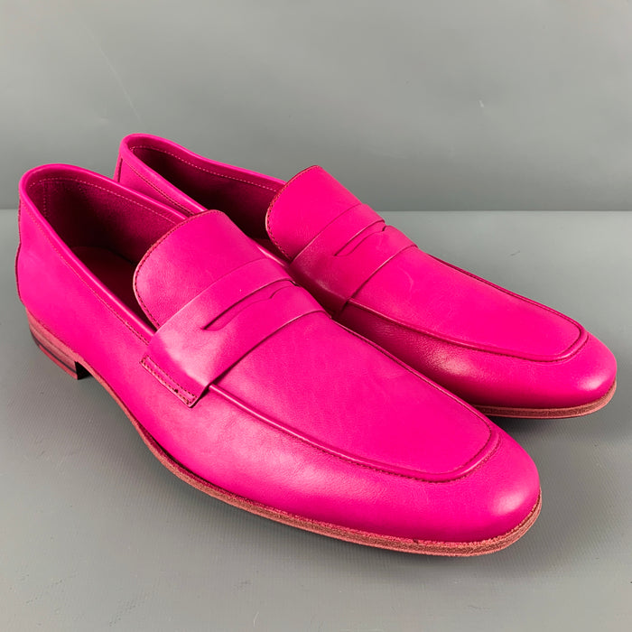 PAUL SMITH Mocasines sin cordones de cuero rosa fucsia talla 10