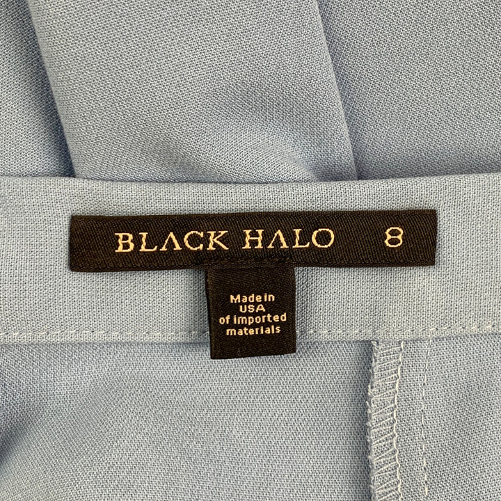 BLACK HALO Size 8 Light Blue Polyamide Blend Tapered Dress Pants