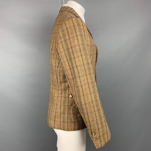 PAUL SMITH Size M Tan & Brown Plaid Wool Notch Lapel Sport Coat