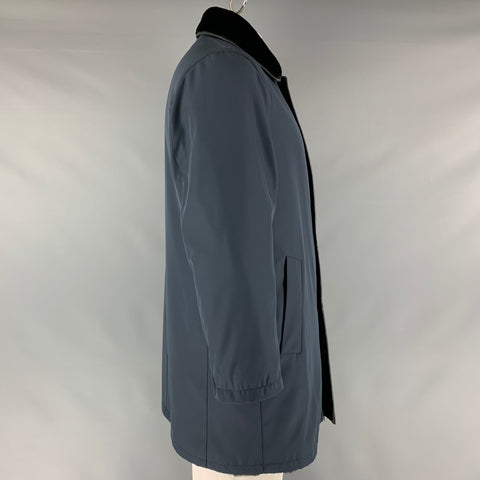 DI BELLO Taille 44 Manteau simple boutonnage en polyester marine