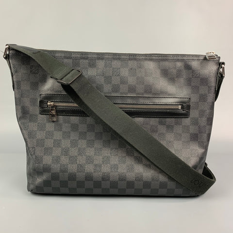 LOUIS VUITTON Sac messager en toile Damier Graphite charbon de bois et noir Milo Mick Pm