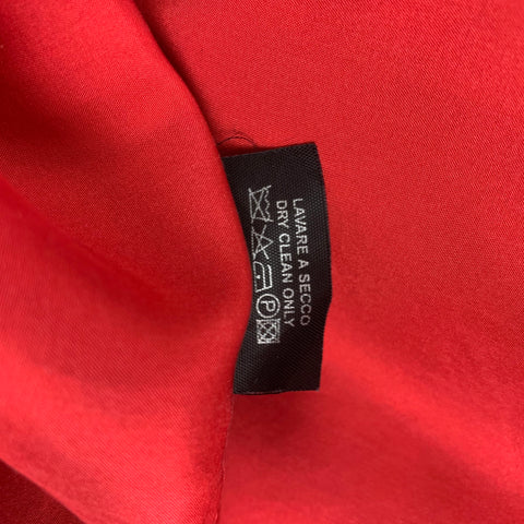 GUCCI by TOM FORD SS 2001 Size 34 Red Silk Drawstring Wide Leg Karate Pants