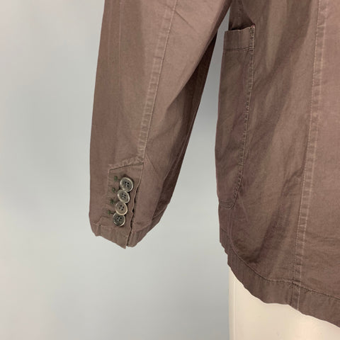 DRIES VAN NOTEN Size 44 Brown Cotton Single Breasted Sport Coat