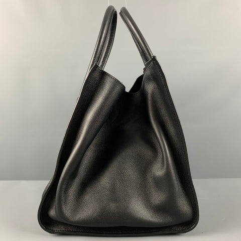 CELINE Sac à main en cuir noir Sac à main
