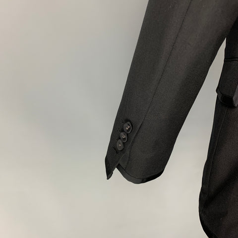 THOM BROWNE Size 38 Black Notch Lapel Sport Coat