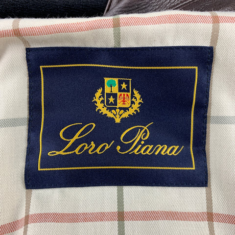 LORO PIANA Horsey Size M Black & Brown Nylon Jacket