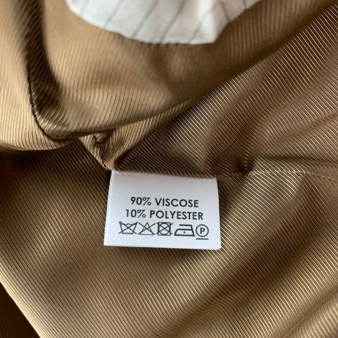 DRIES VAN NOTEN Size 38 Orange & Olive Metallic Jacquard Notch Lapel Sport Coat