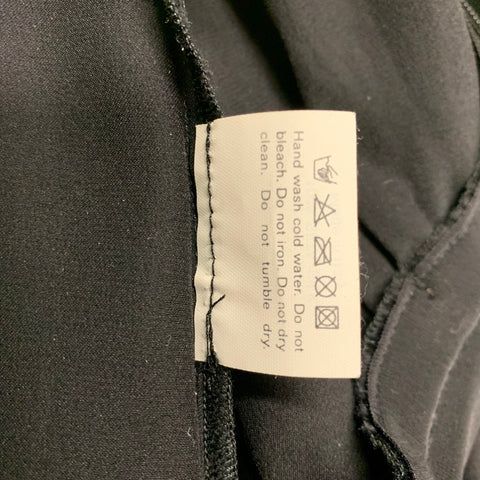 YVES SAINT LAURENT Falda con dobladillo de burbujas de seda negra talla M
