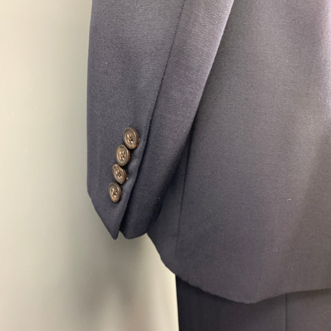POLO by RALPH LAUREN Size 42 Long Navy Wool Notch Lapel Suit