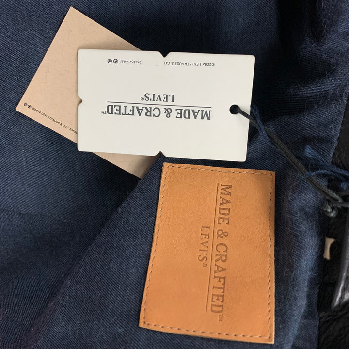 LEVI'S MADE & CRAFTED Size M Black Leather Biker Jacket