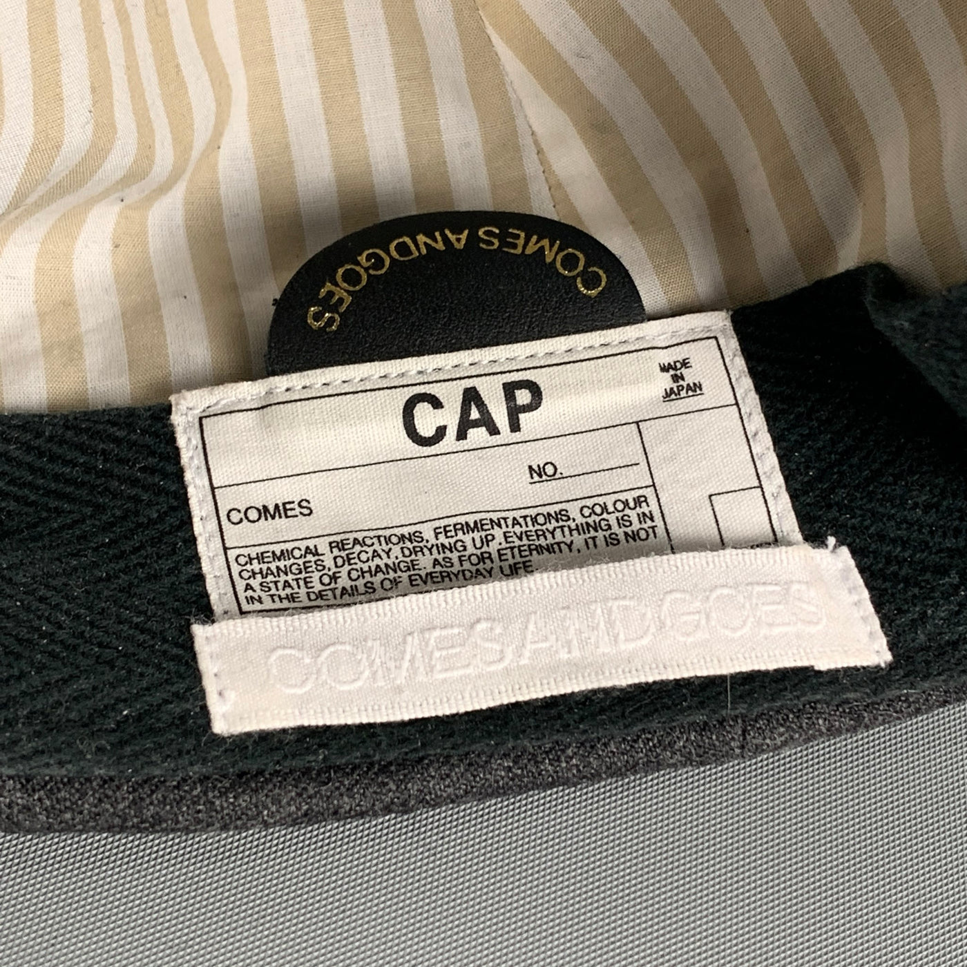 COMESANDGOES Size One Size Gray Charcoal Cotton Hat