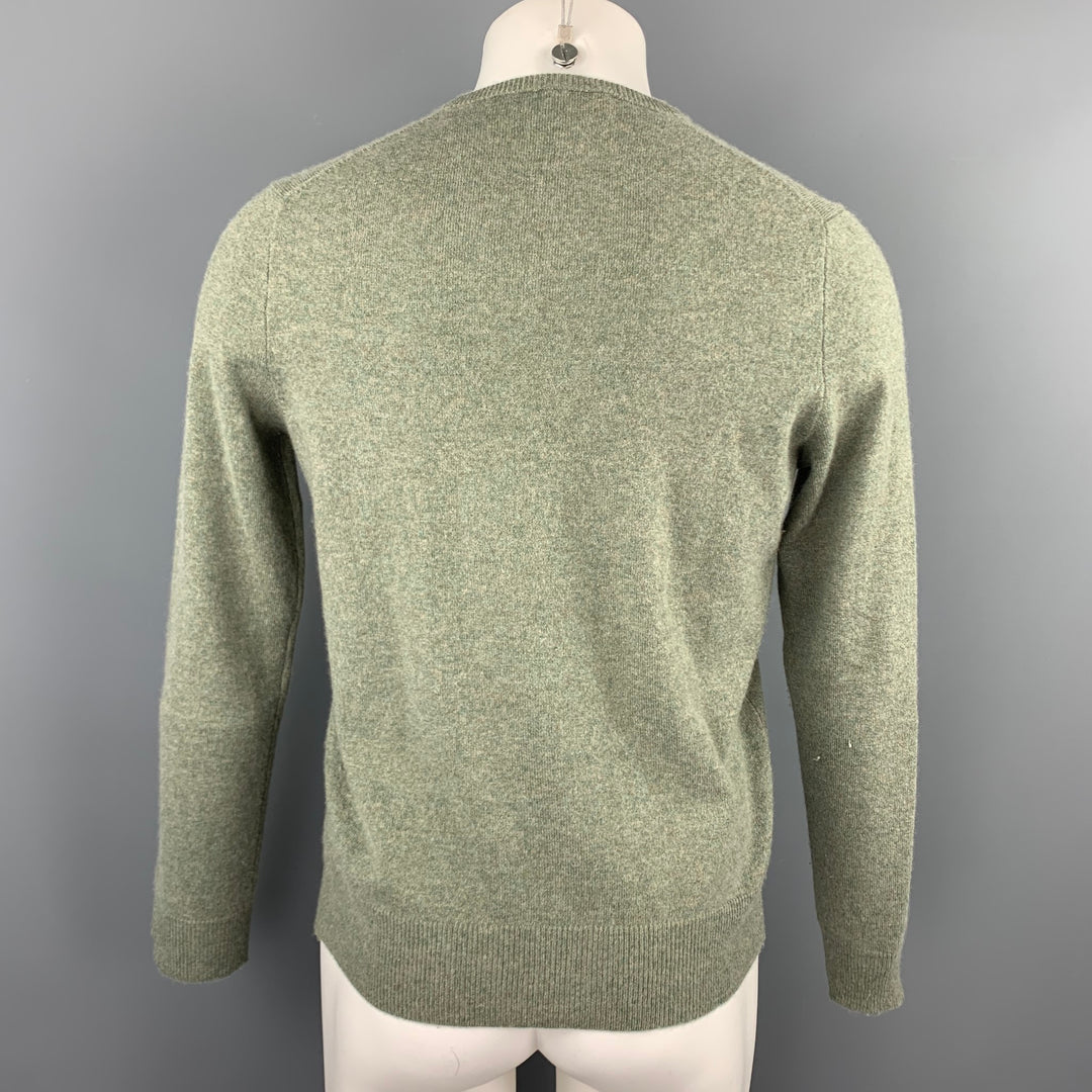 POLO by RALPH LAUREN Size S Olive Heather Cashmere V-Neck Sweater