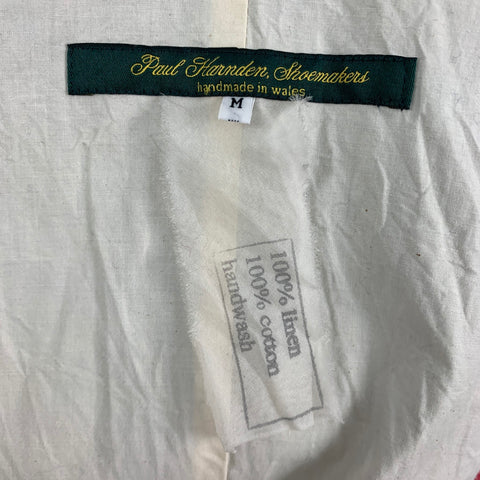 PAUL HARNDEN Size M Gray Linen Peak Lapel Jacket