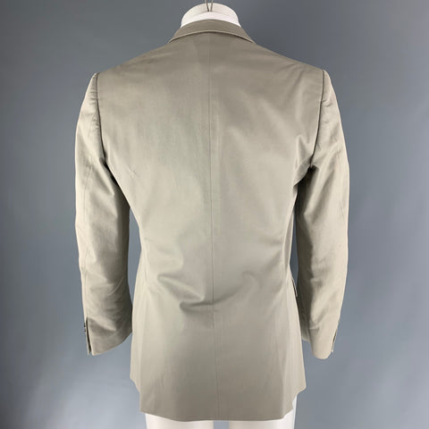 BURBERRY LONDON Chest Size 40 Grey Cotton / Elastane Single breasted Sport Coat