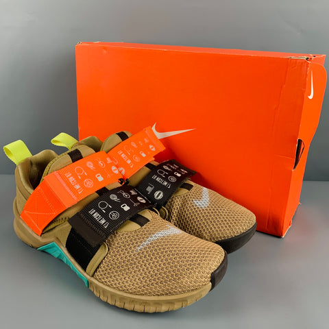 NIKE Size 11 Beige Orange Mesh Sneakers